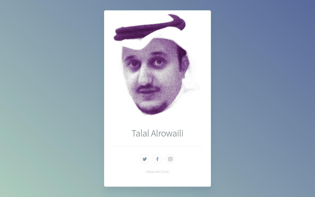 Carrd profile picture for @talal